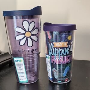 Tervis Purple Tumblers Set with Fun Designs